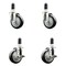 Service Caster 4 Inch 316SS Black Poly Swivel 1-3/8 Inch Expanding Stem Caster Brake SCC, 2PK SS316EX20S414-PPUB-BLK-2-TLB-2-138 - alternate 3